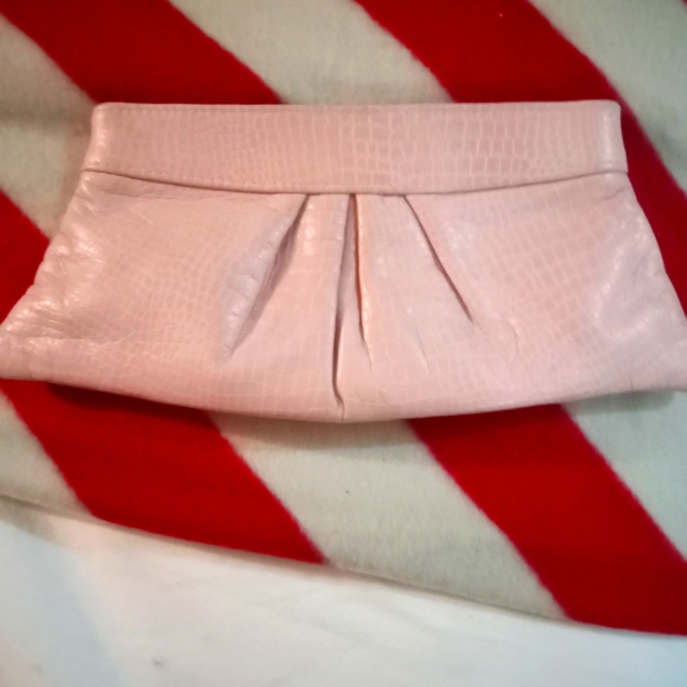 Lauren Merkin pleated lambskin clutch